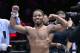 Shawn Porter reacts after being declared the winner by an unanimous decision against Adrien Broner after a welterweight fight on Saturday, June 20, 2015, in Las Vegas. (AP Photo/David Becker)