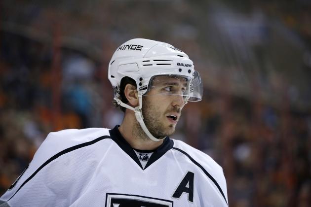 Los Angeles Kings' Mike Richards in action during an NHL hockey game against the Philadelphia Flyers, Monday, March 24, 2014, in Philadelphia. (AP Photo/Matt Slocum)