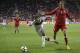 Germany’s Joshua Kimmich, left and Denmark’s Yussuf Poulsen challenge for the ball during the Euro U21 soccer championship group A match between Germany and Denmark, at the Eden stadium stadium in Prague, Czech Republic, Saturday, June 20, 2015. (AP Photo/Petr David Josek)