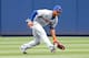 ATLANTA, GA - APRIL 12: Juan Lagares #12 of the New York Mets in action against the Atlanta Braves during the Braves opening series at Turner Field on April 12, 2015 in Atlanta, Georgia. (Photo by Kevin C. Cox/Getty Images)