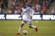 VANCOUVER, BC - MARCH 28: Octavio Rivero #29 of the Vancouver Whitecaps FC runs with the ball in MLS action against the Portland Timbers on March 28, 2015 at BC Place Stadium in Vancouver, British Columbia, Canada. (Photo by Rich Lam/Getty Images)