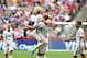 VANCOUVER, BC - JUNE 16: Abby Wambach #20 of the United States celebrates with Megan Rapinoe #15 after Wambach scores a goal in the first half against Nigeria in the Group D match of the FIFA Women's World Cup Canada 2015 at BC Place Stadium on June 16, 2015 in Vancouver, Canada. (Photo by Rich Lam/Getty Images)