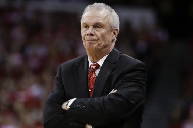 Wisconsin coach Bo Ryan watches his team play Michigan during the second half of an NCAA college basketball game Saturday, Jan. 18, 2014, in Madison, Wis. Michigan upset Wisconsin, 77-70. (AP Photo/Andy Manis)