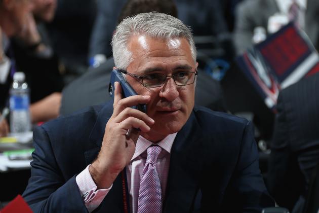 SUNRISE, FL - JUNE 27:  Head Coach Ron Francis of the Carolina Hurricanes looks on from the draft table during the 2015 NHL Draft at BB&T Center on June 27, 2015 in Sunrise, Florida.  (Photo by Dave Sandford/NHLI via Getty Images)