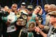 May 2, 2015; Las Vegas, NV, USA; Floyd Mayweather Jr celebrates with the championship belts after defeating Manny Pacquiao (not pictured) after 12 rounds in a unanimous judges decision during a boxing fight at the MGM Grand Garden Arena. Mandatory Credit: Mark J. Rebilas-USA TODAY Sports