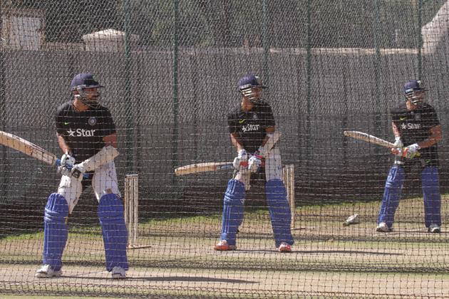 Indian cricket players take part in a practise session in Harare, Zimbabwe, Wednesday, July, 8, 2015. The Indian Cricket team is in Zimbabwe for a  tour from 10 to 19 July 2015. The tour will see them playing  three One Day International matches and two Twenty20 matches against Zimbabwe. (AP Photo/Tsvangirayi Mukwazhi)