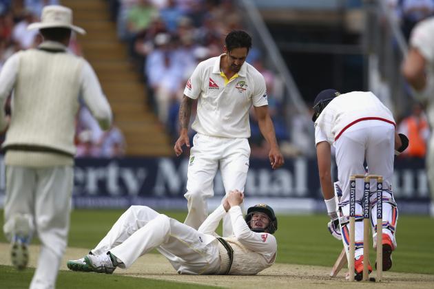 CARDIFF, WALES - JULY 09:  Adam Voges of Australia claims a catch to dismiss Stuart Broad of England off the bowling of Mitchell Johnson of Australia which was reviewed and gived not out during day two of the 1st Investec Ashes Test match between England and Australia at SWALEC Stadium on July 9, 2015 in Cardiff, United Kingdom.  (Photo by Ryan Pierse/Getty Images)