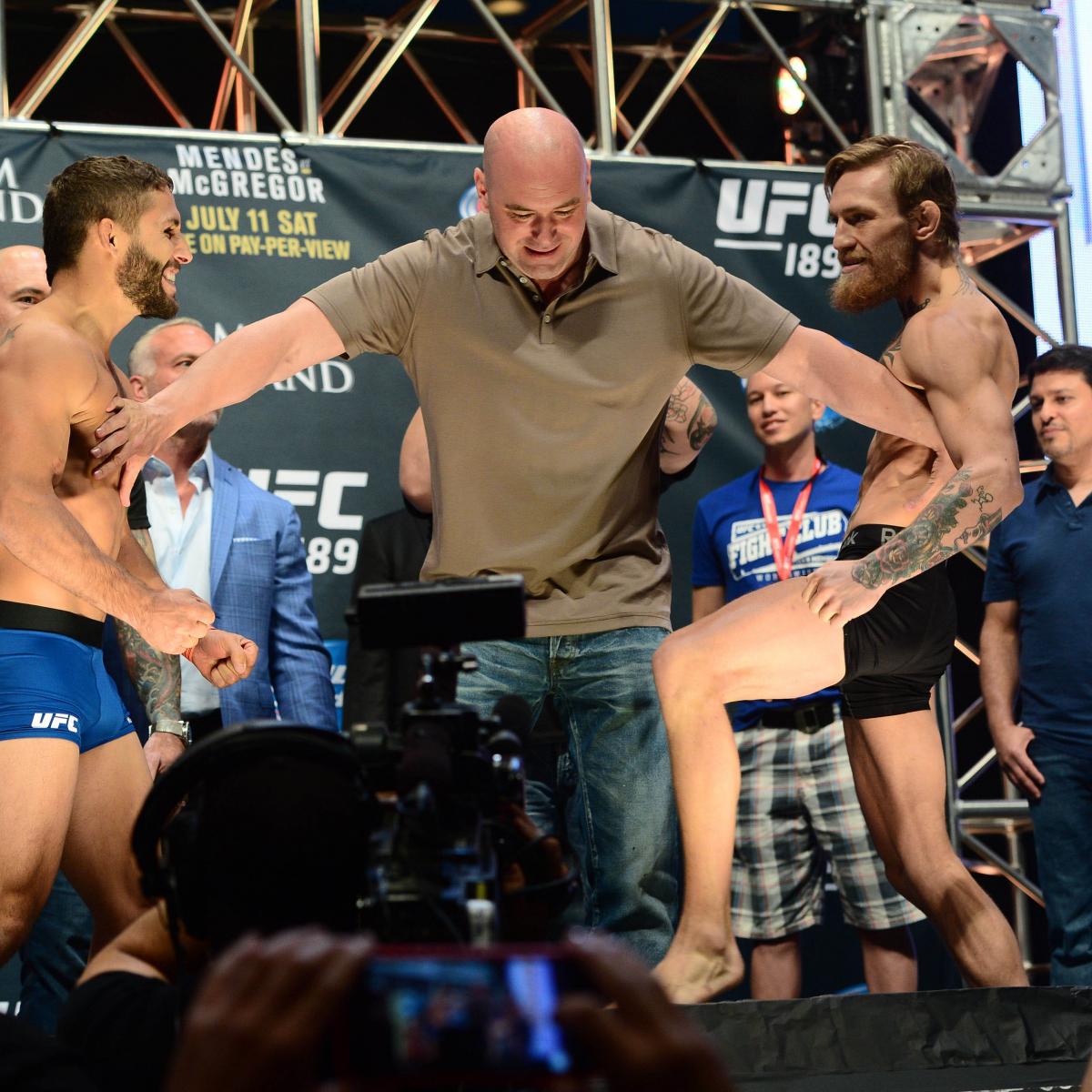 Mendes vs. McGregor: Latest Comments, Weigh-in Info and Predictions for ...