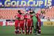 Canada players huddle before their CONCACAF Gold Cup soccer match against Jamaica, Saturday, July 11, 2015, in Houston. (AP Photo/Eric Christian Smith)