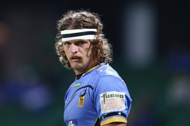 PERTH, AUSTRALIA - JUNE 05:  Nick Cummins of the Force watches on during the round 17 Super Rugby match between the Western Force and the Brumbies at nib Stadium on June 5, 2015 in Perth, Australia.  (Photo by Mark Kolbe/Getty Images)