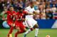 KANSAS CITY, KS - JULY 13: John Brooks #6 of the USA and Gabriel Gomez #6 of Panama compete for the ball during the CONCACAF Gold Cup match at Sporting Park on July 13, 2015 in Kansas City, Kansas. (Photo by Jamie Squire/Getty Images)