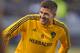 Los Angeles Galaxy midfielder Steven Gerrard, of England, stretches during warm ups prior to an International Champions Cup soccer match against Club America, Saturday, July 11, 2015, in Carson, Claif. (AP Photo/Mark J. Terrill)