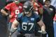 Jacksonville Jaguars tackle Austin Pasztor (67) runs through a scrimmage during NFL football organized training activities, Tuesday, June 9, 2015, in Jacksonville, Fla. (AP Photo/John Raoux)