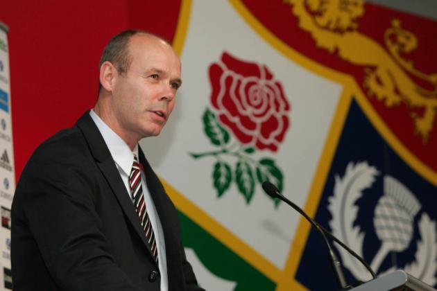 British and Irish Lions Rugby coach Clive Woodward talks at the press conference at the Hilton Hotel in Auckland, after their arrival to New Zealand, Friday, May 27, 2005. (AP Photo/Fotopress, Sandra Mu) ** NEW ZEALAND OUT **