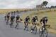 Team Sky with Britain's Luke Rowe, Wout Poels of the Netherlands, Ireland's Nicolas Roche, Britain's Ian Stannard, Australia's Richie Porte, Leopold Konig of the Czech Republic, Britain's Geraint Thomas, and Britain's Chris Froome, wearing the overall leader's yellow jersey, from front to rear, leads the pack during the fifteenth stage of the Tour de France cycling race over 183 kilometers (113.7 miles) with start in Mende and finish in Valence, France, Sunday, July 19, 2015. (AP Photo/Laurent Cipriani)