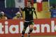 Mexico's Andres Guardado (18) reacts after scoring against Trinidad & Tobago during the second half of a CONCACAF Gold Cup soccer match in Charlotte, N.C., Wednesday, July 15, 2015. (AP Photo/Gerry Broome)