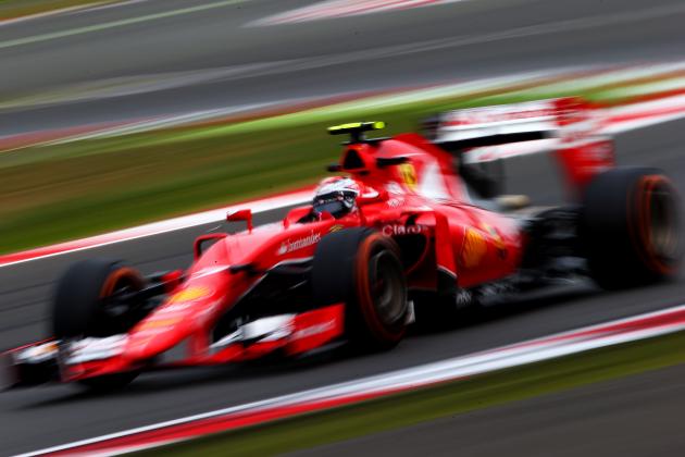 NORTHAMPTON, ENGLAND - JULY 03:  Kimi Raikkonen of Finland and Ferrari drives during practice for the Formula One Grand Prix of Great Britain at Silverstone Circuit on July 3, 2015 in Northampton, England.  (Photo by Mark Thompson/Getty Images)