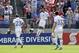 United States' Clint Dempsey (8) celebrates his goal against Cuba during the first half of a CONCACAF Gold Cup soccer quarterfinal match, Saturday, July 18, 2015, in Baltimore. (AP Photo/Patrick Semansky)
