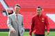 MANCHESTER, ENGLAND - AUGUST 28: Manchester United manager Louis Van Gaal with new signing Angel Di Maria at Old Trafford on August 28, 2014 in Manchester, England. (Photo by Chris Brunskill/Getty Images)