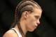 Jul 16, 2014; Atlantic City, NJ, USA; Jessamyn Duke (red gloves) during a women's bantamweight bout against Leslie Smith (not pictured) at Revel Casino. Mandatory Credit: Bill Streicher-USA TODAY Sports