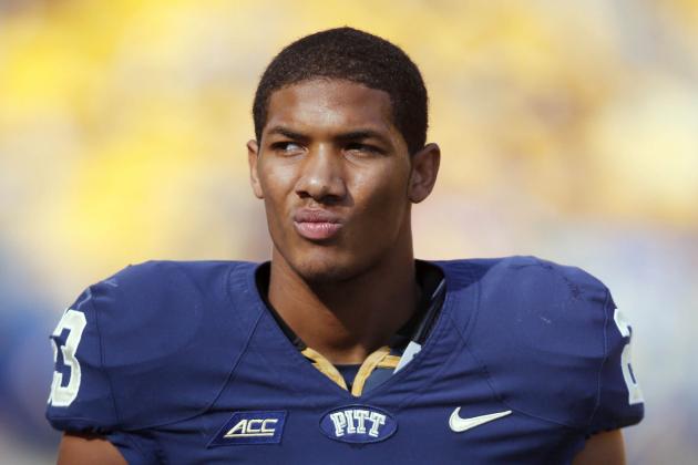 Oct 25, 2014; Pittsburgh, PA, USA; Pittsburgh Panthers wide receiver Tyler Boyd (23) on the field before playing the Georgia Tech Yellow Jackets at Heinz Field. Mandatory Credit: Charles LeClaire-USA TODAY Sports