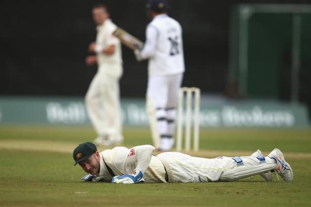 DERBY, ENGLAND - JULY 24:  Peter Nevill of Australia looks on during day two of the Tour Match between Derbyshire and Australia at The 3aaa County Ground on July 24, 2015 in Derby, England.  (Photo by Ryan Pierse/Getty Images)
