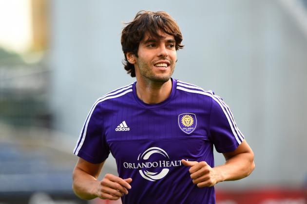 Jul 22, 2015; Bridgeview, IL, USA; Orlando City FC midfielder Kaka (10) smiles prior to the game against the Chicago Fire at Toyota Park. Mandatory Credit: Mike DiNovo-USA TODAY Sports