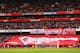 LONDON, ENGLAND - APRIL 26: Arsenal fans show their support prior to the Barclays Premier League match between Arsenal and Chelsea at Emirates Stadium on April 26, 2015 in London, England. (Photo by Julian Finney/Getty Images)