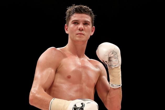 LONDON, ENGLAND - SEPTEMBER 20: Luke Campbell celebrates his victory over Krzysztof Szot during their Lightweight bout at Wembley Arena on September 20, 2014 in London, England. (Photo by Scott Heavey/Getty Images)