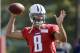 Tennessee Titans quarterback Marcus Mariota tosses a ball during NFL football training camp Saturday, Aug. 1, 2015, in Nashville, Tenn. (AP Photo/Mark Humphrey)