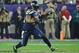 Seattle Seahawks running back Marshawn Lynch (24) rushes during the second half of NFL Super Bowl XLIX football game against the New England Patriots Sunday, Feb. 1, 2015, in Glendale, Ariz. (AP Photo/Mark Humphrey)