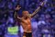 FILE- In this Sunday, April 3, 2011 file photo, WWE Superstar Randy Orton celebrates defeating CM Punk (not pictured) during WrestleMania XXVII at the Georgia Dome in Atlanta, Georgia on. World-famous WWE wrestlers such as John Cena, Shaemus and champion Randy Orton are in Saudi Arabia for three days of matches in the capital Riyadh. (Paul Abell/AP Images for WWE, File)