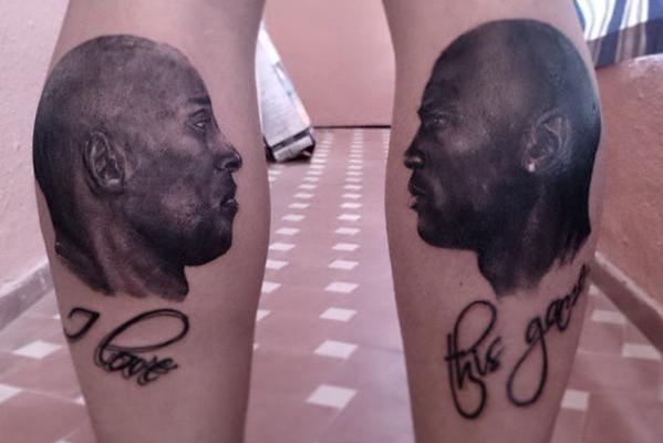 Fan Gets Faces of Michael Jordan, Kobe Bryant Tattooed on Legs | News, Scores, Highlights, Stats, and Rumors | Bleacher Report Fan Gets Faces of Michael Jordan, Kobe Bryant Tattooed on Legs | News, Scores, Highlights, Stats, and Rumors | Bleacher Report