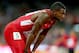 BEIJING, CHINA - AUGUST 23: Justin Gatlin of the United States reacts after crossing the finish line in the Men's 100 metres semi-final during day two of the 15th IAAF World Athletics Championships Beijing 2015 at Beijing National Stadium on August 23, 2015 in Beijing, China. (Photo by Alexander Hassenstein/Getty Images for IAAF)