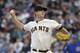 San Francisco Giants pitcher Matt Cain throws against the Chicago Cubs during the first inning of a baseball game in San Francisco, Tuesday, Aug. 25, 2015. (AP Photo/Jeff Chiu)