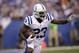 Indianapolis Colts running back Frank Gore (23) in the first half of an NFL preseason football game against the Chicago Bears in Indianapolis, Saturday, Aug. 22, 2015. (AP Photo/AJ Mast)
