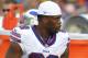 Buffalo Bills running back Fred Jackson (22) walks on the sidelines during the second half of a preseason NFL football game against the Pittsburgh Steelers on Saturday, Aug. 29, 2015, in Orchard Park, N.Y. (AP Photo/Bill Wippert)