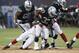 Oakland Raiders running back Trent Richardson (33) runs against the Arizona Cardinals during the second half of an NFL preseason football game in Oakland, Calif., Sunday, Aug. 30, 2015. (AP Photo/Tony Avelar)