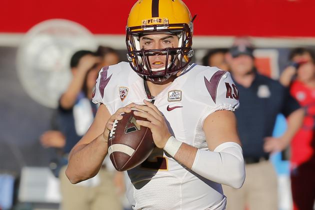 Arizona State quarterback Mike Bercovici (2) during the second half of an NCAA college football game against Arizona, Friday, Nov. 28, 2014, in Tucson, Ariz. (AP Photo/Rick Scuteri)