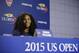 Serena Williams during a press conference at the U.S. Open.