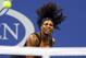 Aug 31, 2015; New York, NY, USA; Serena Williams of the United States serves to Vitalia Diatchenko of Russia on day one of the 2015 U.S. Open tennis tournament at USTA Billie Jean King National Tennis Center. Mandatory Credit: Jerry Lai-USA TODAY Sports