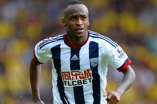 WATFORD, ENGLAND - AUGUST 15:  Saido Berahino of West Bromwich Albion during the Barclays Premier League match between Watford and West Bromwich Albion at Vicarage Road on August 15, 2015 in Watford, United Kingdom.  (Photo by Tony Marshall/Getty Images)
