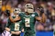 ARLINGTON, TX - JANUARY 1: Shawn Oakman #2 of the Baylor Bears reacts during the game against the Michigan State Spartans at the Goodyear Cotton Bowl Classic at AT&T Stadium on January 1, 2015 in Arlington, Texas. (Photo by Rey Del Rio/Getty Images)