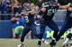 SEATTLE, WA - SEPTEMBER 03: Quarterback Russell Wilson #3 of the Seattle Seahawks throws a 63 yard touchdown pass to wide receiver Tyler Lockett in the first quarter against the Oakland Raiders at CenturyLink Field on September 3, 2015 in Seattle, Washington. (Photo by Otto Greule Jr/Getty Images)