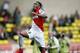 Monaco's French forward Anthony Martial celebrates after scoring a penalty during the French L1 football match between Monaco and Toulouse on May 3, 2015 at the Louis II Stadium in Monaco. AFP PHOTO / VALERY HACHE (Photo credit should read VALERY HACHE/AFP/Getty Images)