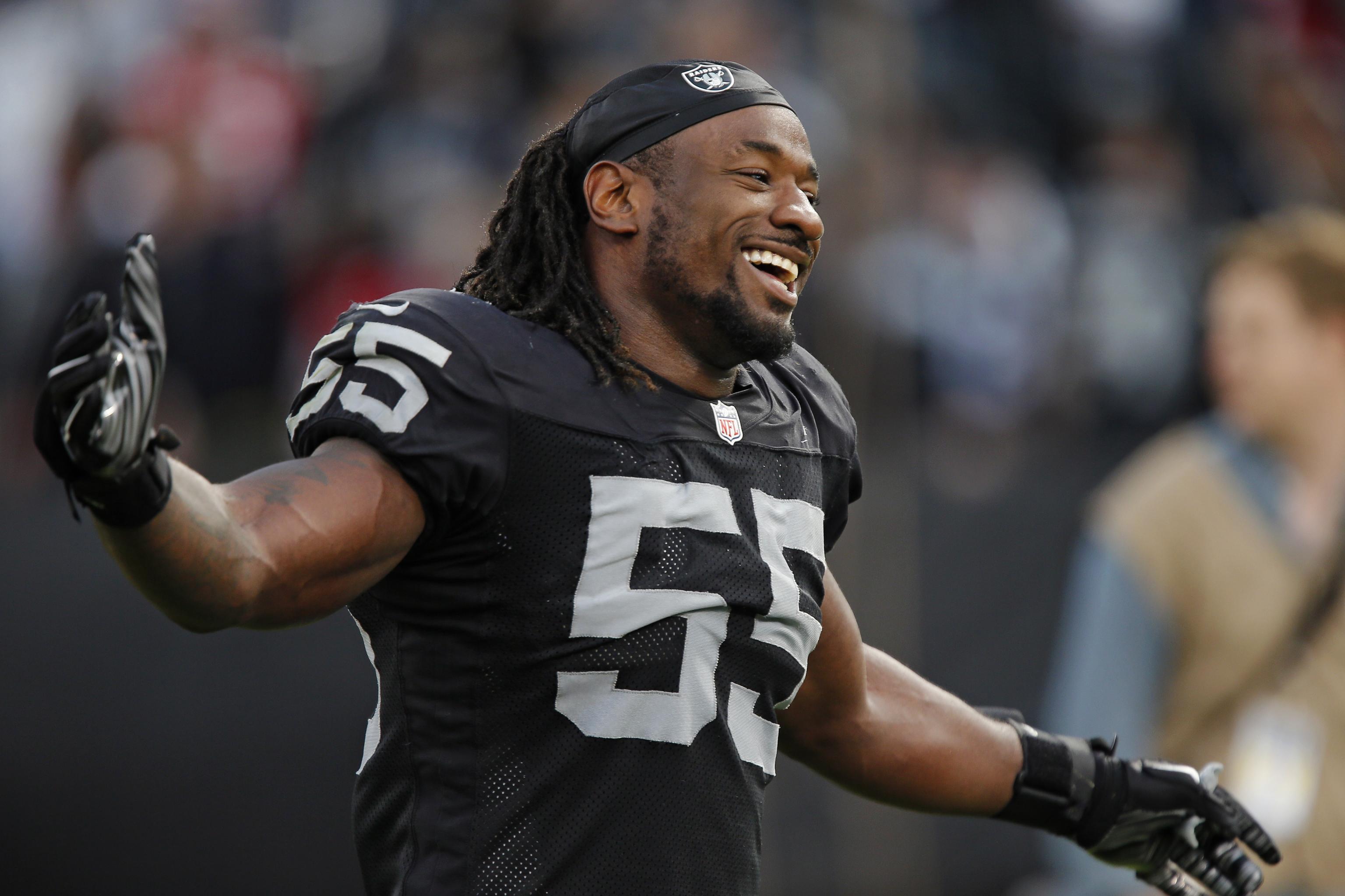 Las Vegas Raiders - LB Sio Moore = life of the O.co Coliseum party