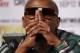 Floyd Mayweather Jr. attends a news conference Wednesday, Sept. 9, 2015, in Las Vegas. Mayweather is scheduled to fight Andre Berto Saturday in Las Vegas. (AP Photo/John Locher)