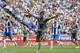 Real Madrid's Cristiano Ronaldo celebrates after scoring against Espanyol during a Spanish La Liga soccer match at Cornella-El Prat stadium in Cornella Llobregat, Spain, Saturday, Sept. 12, 2015. (AP Photo/Manu Fernandez)