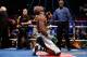 LAS VEGAS, NV - SEPTEMBER 12: Floyd Mayweather Jr. kneels on the mat after winning his WBC/WBA welterweight title fight against Andre Berto at MGM Grand Garden Arena on September 12, 2015 in Las Vegas, Nevada. Mayweather won the fight by unanimous decision. (Photo by Ezra Shaw/Getty Images)
