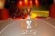 The Europa League trophy is displayed, during the Europa League draw ceremony of the first round of the 2015/2016 Europa League, at the Grimaldi Forum, in Monaco, Friday, Aug. 28, 2015. (AP Photo/Claude Paris)